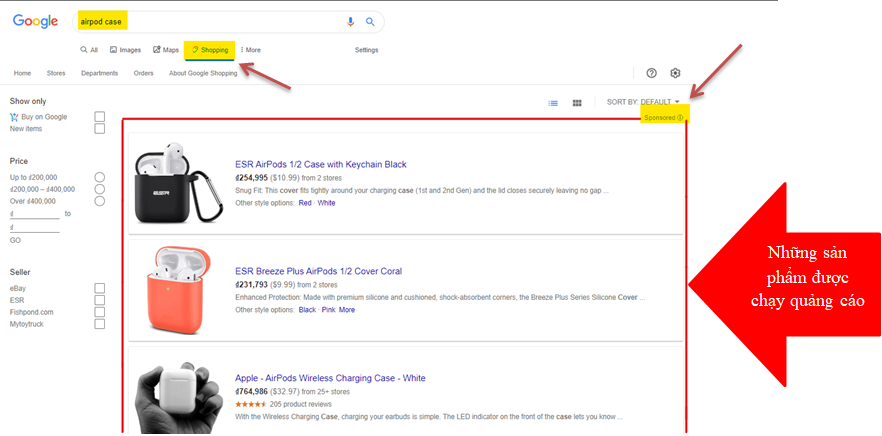 Nghiên cứu trên Google sản phẩm airpod case