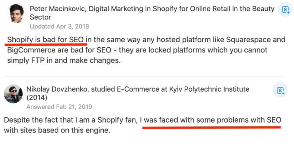 Shopify isn't SEO friendly 